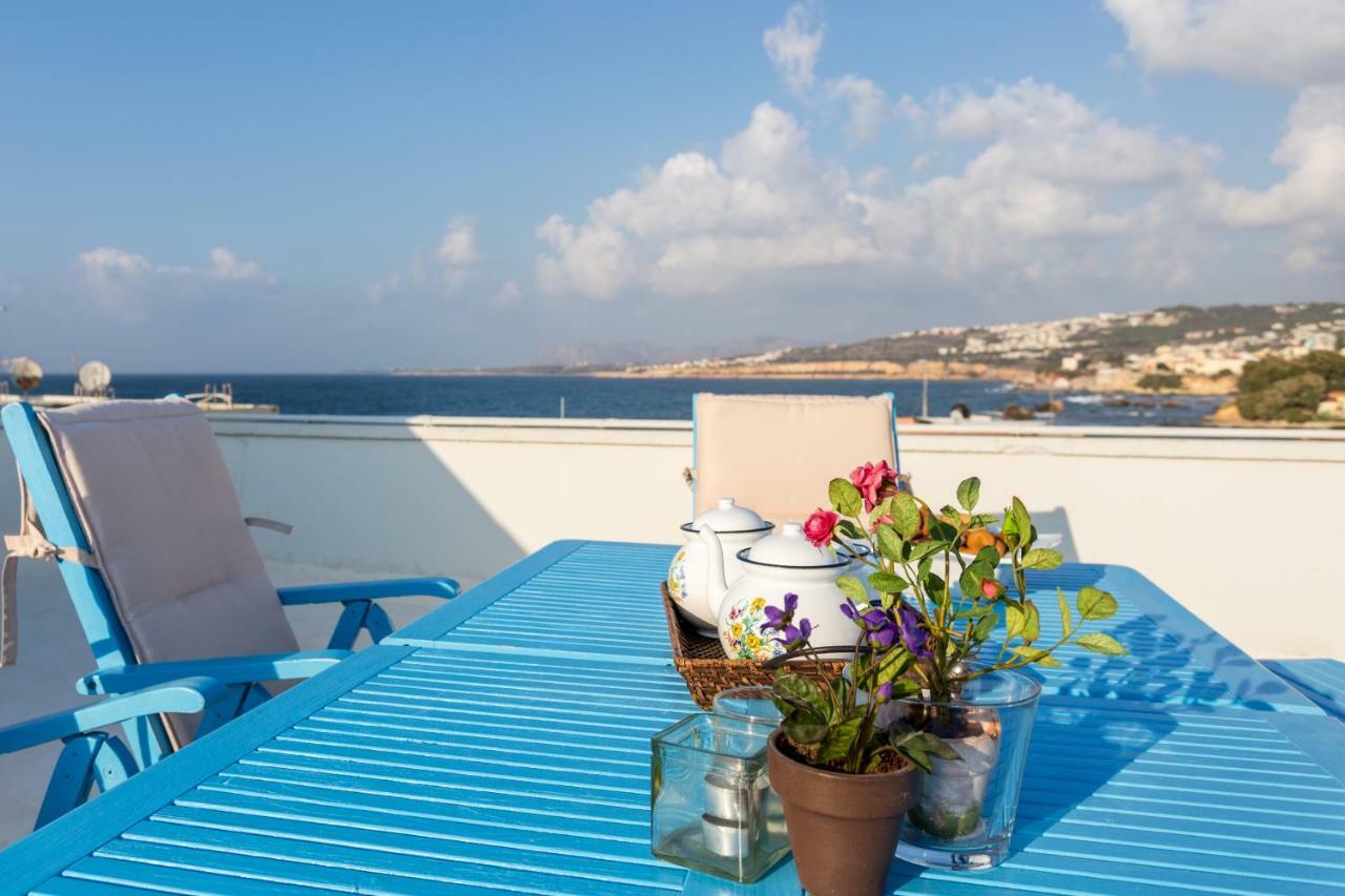 Sea View Penthouse With Roof Garden Apartman Hriszí Aktí Haniá Kültér fotó