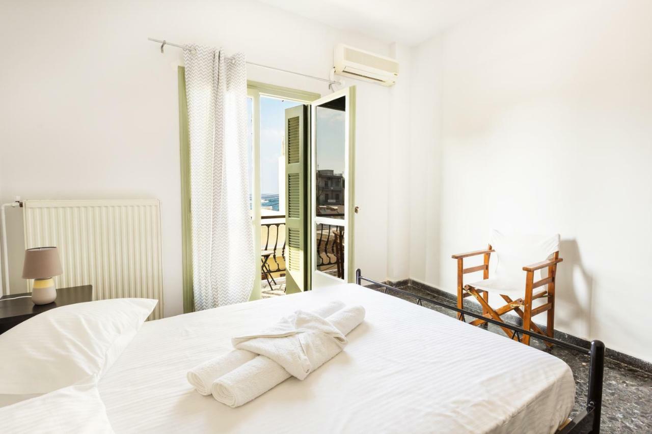Sea View Penthouse With Roof Garden Apartman Hriszí Aktí Haniá Kültér fotó