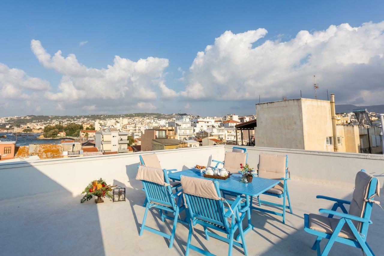 Sea View Penthouse With Roof Garden Apartman Hriszí Aktí Haniá Kültér fotó