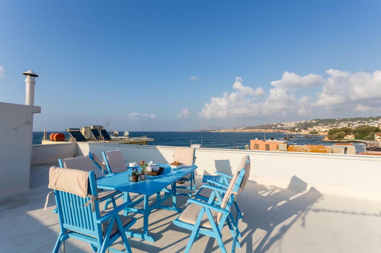 Sea View Penthouse With Roof Garden Apartman Hriszí Aktí Haniá Kültér fotó