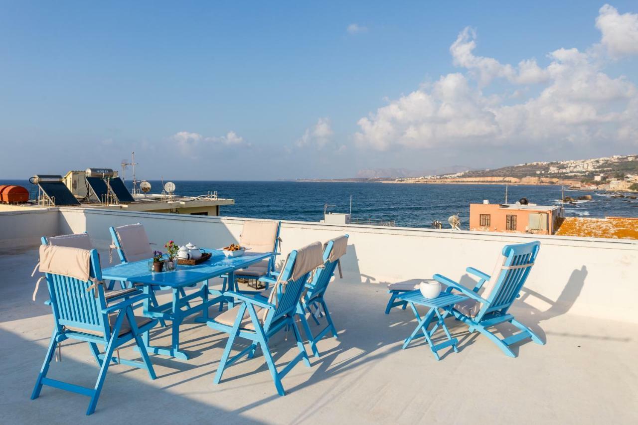 Sea View Penthouse With Roof Garden Apartman Hriszí Aktí Haniá Kültér fotó